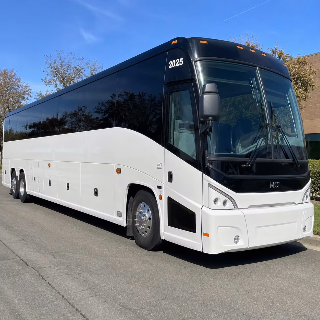 irving charter bus rental exterior